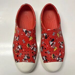 Native Disney Minnie Mouse Bows Heels Slip-On Perforated Shoes M/5 W/7